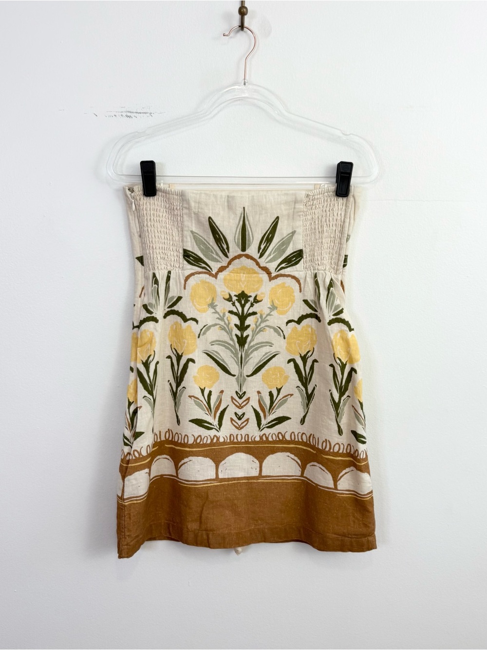 Abercrombie & Fitch Scarlett Strapless Linen Blend Skort Dress Floral Print MT - Picture 5 of 7